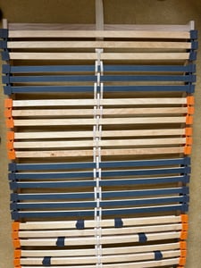 LEO 42 NV Lattenrost 80x200 cm 42 Federleisten 7 Zonen 10 Schieber Mittelgurt Buche/Birke Kunden-Foto 1
