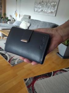 Money Maker RFID Damen Geldbörse Portemonnaie Geldbeutel Damenbörse Leder Rot. Kunden-Foto 5