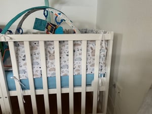 HASE Weiß/Beige 100% Baumwolle 360 x 30 cm BETTUMRANDUNG Babybett Austattung Babyausstattung Nestchen Bettschlange. Handgenähnt von LOOLAY® Kunden-Foto 2