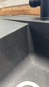 Einbauspüle Küchenspüle Spüle Granit Mineralite 100 x 50 Schwarz Respekta Denver Kunden-Foto 4