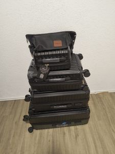 Trolleyset LG2 Set de valises à coque dure (S,M,L,XL) valise à roulettes, valise de voyage, bagage à main 4 roulettes, matériau ABS, serrure douanière TSA, set de 6 pièces Photo du client 2