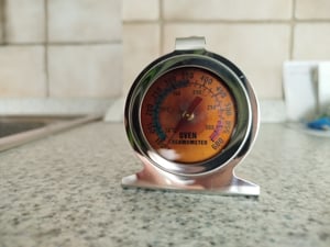 Backofenthermometer bis 300°c Edelstahl-Ofenthermometer Küchenthermometer Grill-Thermometer mit Haken Instant Read für Küche Kunden-Foto 2