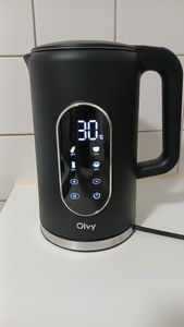 Bollitore Olvy color crema, regolazione della temperatura, 1,7 L – display LCD, 2200 W, senza BPA, funzione di mantenimento del calore, filtro anticalcare, selezione della temperatura 40–100 °C, acciaio inossidabile Foto del cliente 2