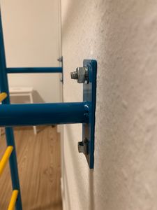 SucceBuy 5-in-1 Indoor-Klettergerüst für Kleinkinder, Kletterspielset mit schwedischer Leiter Kohlenstoffstahl, Wandleiter, Klimmzugstange, Strickleiter, Turnringe, trägt 100 kg, mehrfarbig Kunden-Foto 7