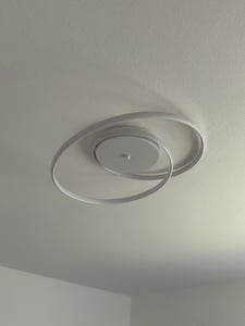Lámpara de techo LED Reality Zibal, 22W, diámetro 39 cm, regulable, blanco mate, luz cálida Foto del cliente 1