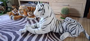 BRUBAKER tigre gigante marrone con denti 130 cm peluche tigre di peluche Foto del cliente 1