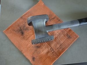 Großer Fleischklopfer Mallet Tool Robuster Steak Pounder Hammer aus Edelstahl für Rinderkalbfleisch und Hähnchenbrust Kunden-Foto 1
