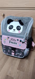 Zestaw tornistrów Baagl dla dziewczynek 3 części - Tornister Zippy od 1 klasy - Tornister szkolny z paskiem na klatkę piersiową - Ergonomiczny plecak szkolny (Panda) Zdjęcie produktu od klienta nr 1