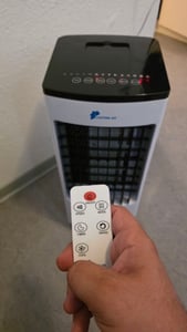 Climatiseur mobile JUNG LIFEAIR sans tuyau d'évacuation, climatiseur mobile 3-en-1, purificateur d'air, humidificateur, refroidissement par eau, jusqu'à 20 m², minuterie de 15,5 heures Photo du client 14