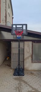 COSTWAY Basketballstandaard, hoogte verstelbaar van 260-305 cm, basketballmand met standaard en 2 wielen, basketbalinstallatie voor kinderen en volwassenen, mobiele basketbalinstallatie voor binnen en buiten Klantenfoto 1