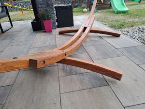 Houpací síť XXL pro dvě osoby s dřevěným rámem Fotografie od zákazníka č. 1