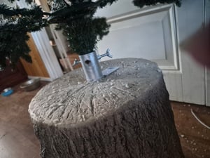 Clayre & Eef kerstboomstandaard, cadeauverpakking, 30x28x48 cm, wit, keramisch materiaal Klantenfoto 1