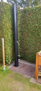 CCLIFE Solardusche 40L Schwarz Solar Gartendusche Pooldusche Außendusche Pooldusche Garten, Color: Schwarz Kunden-Foto 1