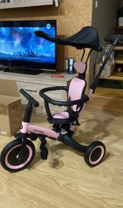 moovkee. Kinderdreirad 6in1 mit Schubstange & Sonnendach – Rosa Dreirad ab 1 Jahr bis 5 Jahre Kunden-Foto 1