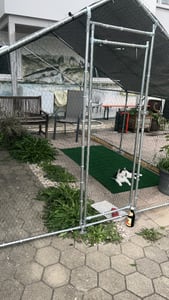 Kurník 2,5 x 2 x 2 m, kurník, klec pro drobná zvířata, výběh, výběh pro drobná zvířata, voliéra, venkovní výběh, klec pro slepice, drůbežárna, pozinkovaná ocel se střechou Fotografie od zákazníka č. 10