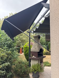 ALIGHTUP Marquise de balcon 250x120x(200-300) cm Marquise š€ bras articulšŠs Marquise š€ pinces Marquise solaire balcon sans percer - Ombrage terrasse & balcon Photo du client 2