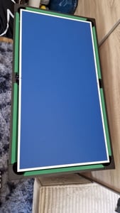 COSTWAY 4 w 1 – stół do piłkarzyków, stół wielofunkcyjny z piłkarzykami, bilardem, tenisem stołowym i air hockeyem, zestaw stołów do gier dla dzieci i dorosłych 125 x 97 x 83 cm Zdjęcie produktu od klienta nr 3