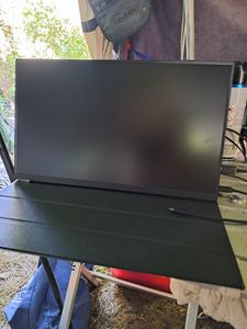 Tragbarer Monitor 18,5 Zoll Tragbarer Gaming Bildschirm 100Hz, Portable Monitor IPS Display, VESA Unterstützung, für Laptop PC Switch PS5 Kunden-Foto 1