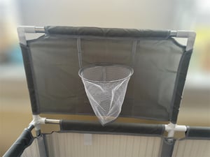 Laufstall Baby Aktivitätszentrum mit 50 Kugel mit Atmungsaktivem Netz an Vier Seiten und Saugnäpfen 126×126 cm Dunkelgrau Kunden-Foto 3