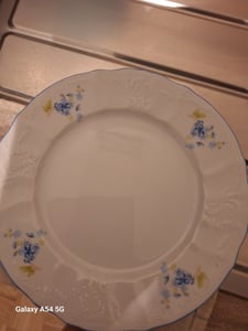 Bernadotte, Dessertteller, 19 cm, Vergissmeinnicht, tschechisches Porzellan, Thun Kunden-Foto 1