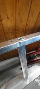 Drabest | scaffale in alluminio, impalcatura, scala multiuso, impalcatura a scala, 2x6, impalcatura con scala portata 150 kg, in alluminio Foto del cliente 3