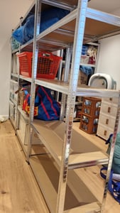 Aga Steckregal, Werkstattregal,Schwerlastregal, Lagerregal, Metallregal 180x90x40 cm, 5 Böden, raglast gesamt 875 kg Kunden-Foto 1