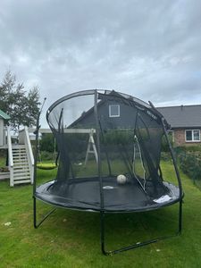 Thunder Trampolino da giardino Ultra 305 cm 10 ft rete interna 150 kg Nero Blu Foto del cliente 5