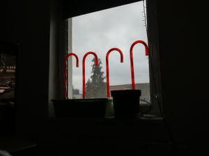Set van 4 LED-buitenverlichting, vorm van een suikerstok Klantenfoto 1