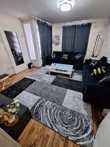 Carpetsale24 Teppich Wohnzimmer Moderner Abstrakt Design Teppich, Kurzflor Teppich, Weich und Pflegeleicht, Grösse: 240x340 cm Kunden-Foto 1