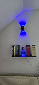 2x Moderne Led Wandleuchte Schwarz Innenwandleuchten Wandbeleuchtung Für Wohnzimmer Schlafzimmer Flur, Lichtfarbe: Warmweiß Kunden-Foto 3
