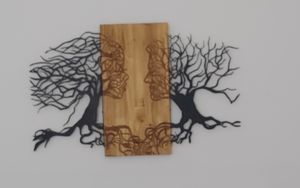 Wallity, Tutku, Wanddeko, Schwarz, Metall, 92 x 58 cm Kunden-Foto 1