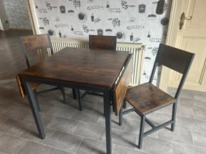 Furneo | Esstisch Ausziehbarer HERMES - 100x200/300 cm - Eiche Craft Gold - Stabil und Stilvoll - für Küche und Esszimmer - Loft Kunden-Foto 1