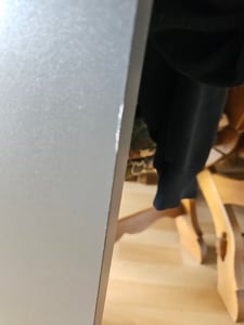 Kommode mit 3 Schubladen und 3 Türen in matter Ausführung, Kommode 110cm Holz Schrank Kommode mit Schubladen graphit Eiche Kunden-Foto 3