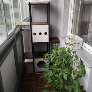FEANDREA Kratzbaum, große Plattform Katzenturm mit Kratzmatte modern Kunden-Foto 2