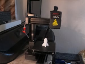 EasyThreed K10 3D-Drucker für Kinder, 100x100x100mm Baugröße, abnehmbare Plattform, Ein-Tasten-Druck, Easyware mit TF-Karte für Anfänger, Weiß Kunden-Foto 1