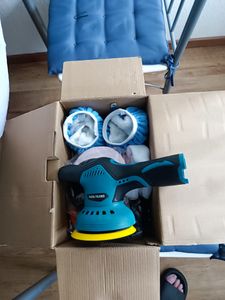 12 V leštička 125 mm 8 rýchlostí leštička na autá s 1 batériou, multifunkčný stroj na voskovanie kovov brúsenie dreva odstraňovanie hrdze (18 ks vysoká konfigurácia a 1 ks batérie) Fotografia od zákazníka č. 1