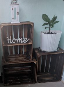 Kleine Holzkisten geflammt Deko Geschenkbox aus Holz Kunden-Foto 1