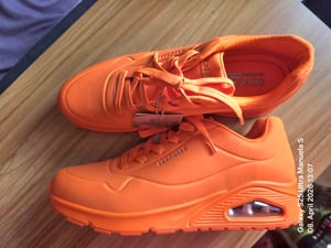 Skechers Low Sneaker NIGHT SHADES Damen Synthetik Orange Größe: 41 Kunden-Foto 1
