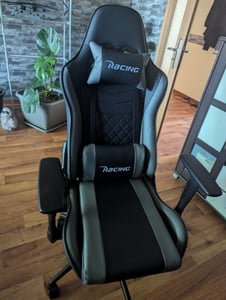 Adormii Gaming Stuhl, Ergonomischer Gaming Sessel, Schreibtischstuhl, Gamingstuhl mit Fußstütze, verstellbare Rückenlehne, Gaming stuhl 150 kg Kunden-Foto 1