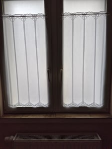 Scheibengardine von Lysel - Bogenmuster  (Bx H) 162cm * 120cm reinweiß/Weiß Kunden-Foto 1