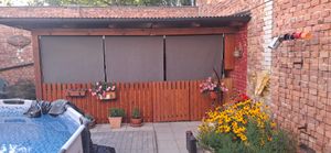 Wolketon Senkrechtmarkise Vertikalmarkise Sonnenschutz Windschutz Seitenrollo Sichtschutz Anthrazit 180 x 140 cm¡­ Kunden-Foto 1