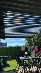 MIRADOR Pergola 80 Solid 3x4 m stal antracytowa regulowany dach lamelowy Zdjęcie produktu od klienta nr 2