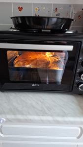 ECG ETH 3501B | Mini-Backofen | 35 L | 2 elektrische Kochplatten | Einstellbare Ofentemperatur (90–250 °C) | Schwarz | Kunden-Foto 2