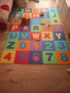 SPIELWERK 86-teilige Puzzlematte Baby Blau Kunden-Foto 1