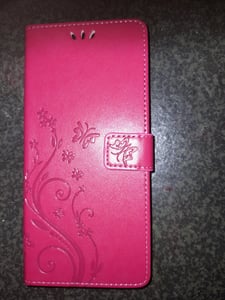 Handy Tasche für Samsung Galaxy J3 / J3 2016 Schutz Hülle Handyhülle mit Blumenmuster Klapp Hülle mit Standfunktion und Kartenfächer Grau Kunden-Foto 1