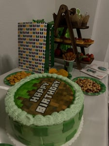 Opłatek na tort Minecraft 20 cm - wegański, bezglutenowy, okrągły, wycięty, Premium, do Personalizacji Zdjęcie produktu od klienta nr 1