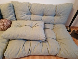 POKAR Palettenkissen mit schöner Steppung Auflage Palettensofa, Größe:8er Set, Farbe:Grün Kunden-Foto 7