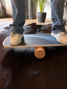 FunLife, tavola di equilibrio TERRA, rotonda, realizzata in legno di betulla – allenatore dell'equilibrio a 360° per il rafforzamento del core, la coordinazione e la stabilità, con una capacità di carico fino a 100 kg Foto del cliente 5