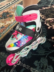 meteor Inlineskates 4in1 Kinder Inliner Rollschuhe Roller Blades Quad Skates Kinder Inlineskates Lunar S 30-33 Kunden-Foto 2