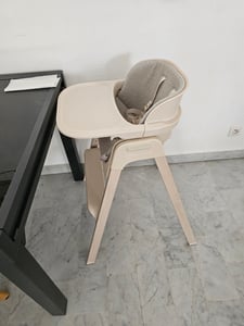 Skládací vysoká židlička Moby-System NOXI 3v1 šedá – vysoká židlička pro děti od 6 měsíců, 2 výšky, s podnosem a 5bodovým bezpečnostním pásem Fotografie od zákazníka č. 2